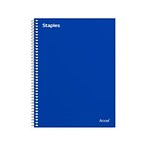 Accel 2-Subject Wirebound Notebook, 9.5 x 6, College Ruled, 100 Sheets, Assorted Colors (06180)