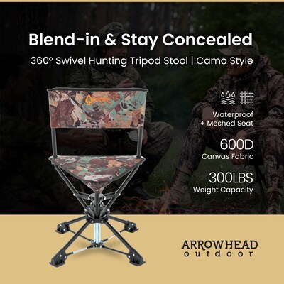Arrowhead Outdoor 360-Swiveling Outdoor Chair, Camouflage (TSRTKKS0342U)