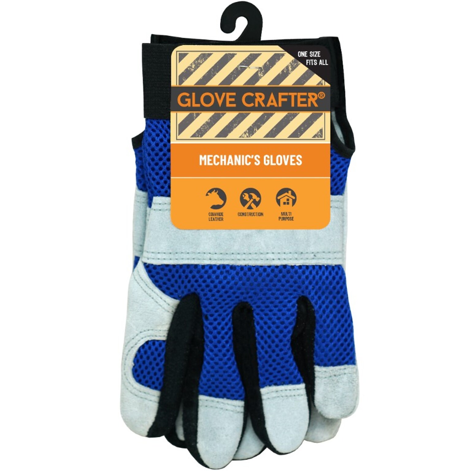 Glove Crafter Mens Gray All Leather Work Gloves, One Size, Gray, 4/Pack, 12 Packs/Carton (13107)