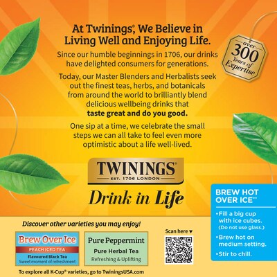 Twinings Lemon & Ginger Herbal Tea, Keurig® K-Cup® Pods, 24/Box (TNA89556)
