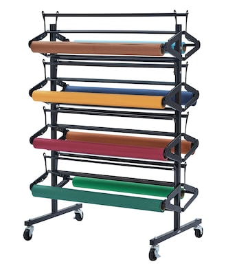 AdirKids 8 Roll Horizontal Craft & Butcher Paper Dispenser with Cutter, 52.6 x 24.02 x 37.97, Black (ADIKI300-02-MK)