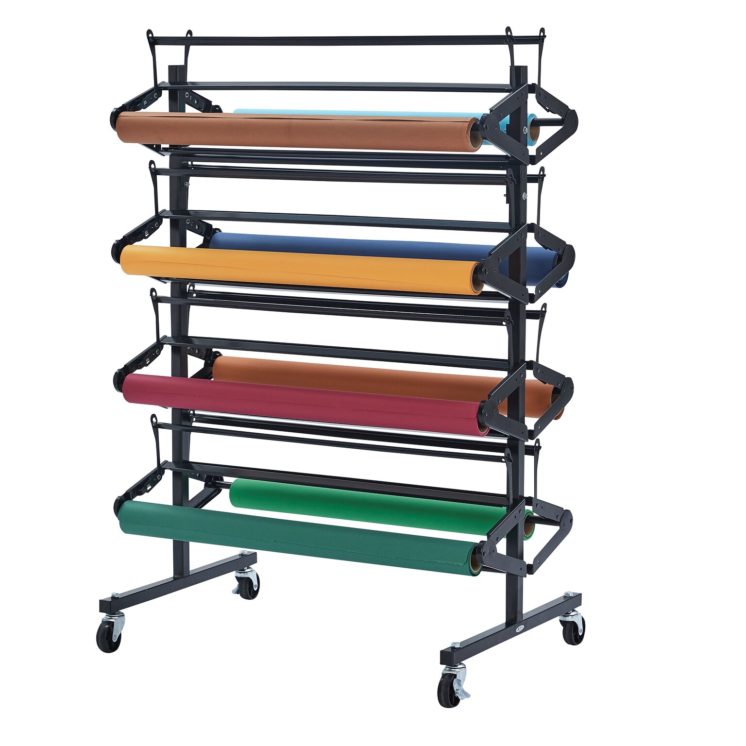 AdirKids 8 Roll Horizontal Craft & Butcher Paper Dispenser with Cutter, 52.6 x 24.02 x 37.97, Black (ADIKI300-02-MK)