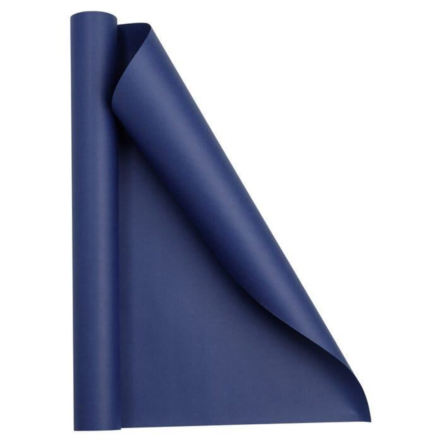 JAM Paper Short Mini Roll Wrapping Paper, 26.3 sq. ft., Presidential Blue, 2/Pack(277013536263a)