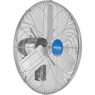 Global Industrial 30 Deluxe Oscillating Wall Mount Fan, 3 Speed, 10,000 CFM, 1/2 HP (258322)