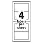 Avery Mini-Sheets Laser/Inkjet Shipping Labels, 2" x 4", White, 4 Labels/Sheet, 25 Sheets/Pack (2163)