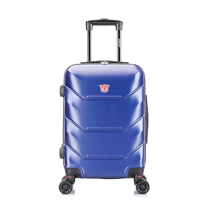 DUKAP Zonix 20" Hardside Carry-On Suitcase, 4-Wheeled Spinner, TSA Checkpoint Friendly, Blue (DKZON00S-BLU)