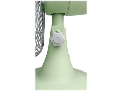 Good Housekeeping Oscillating Desk Fan, 3-Speed, Silver/Green (92607)