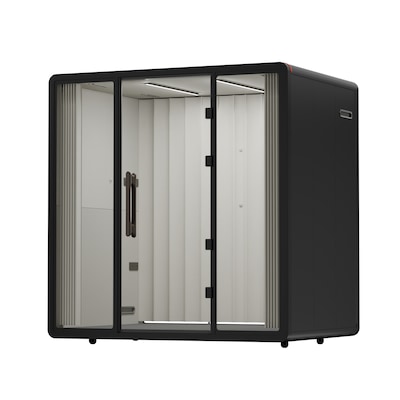 FlexiSpot NeoPod Flex Series Sound Absorbing 4-Person Privacy Booth, Black (P4F-2B)