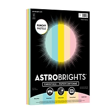 Astrobrights Punchy Pastels 65 lb. Colored Paper, 8.5 x 11, Assorted Colors 100 Sheets/Pack