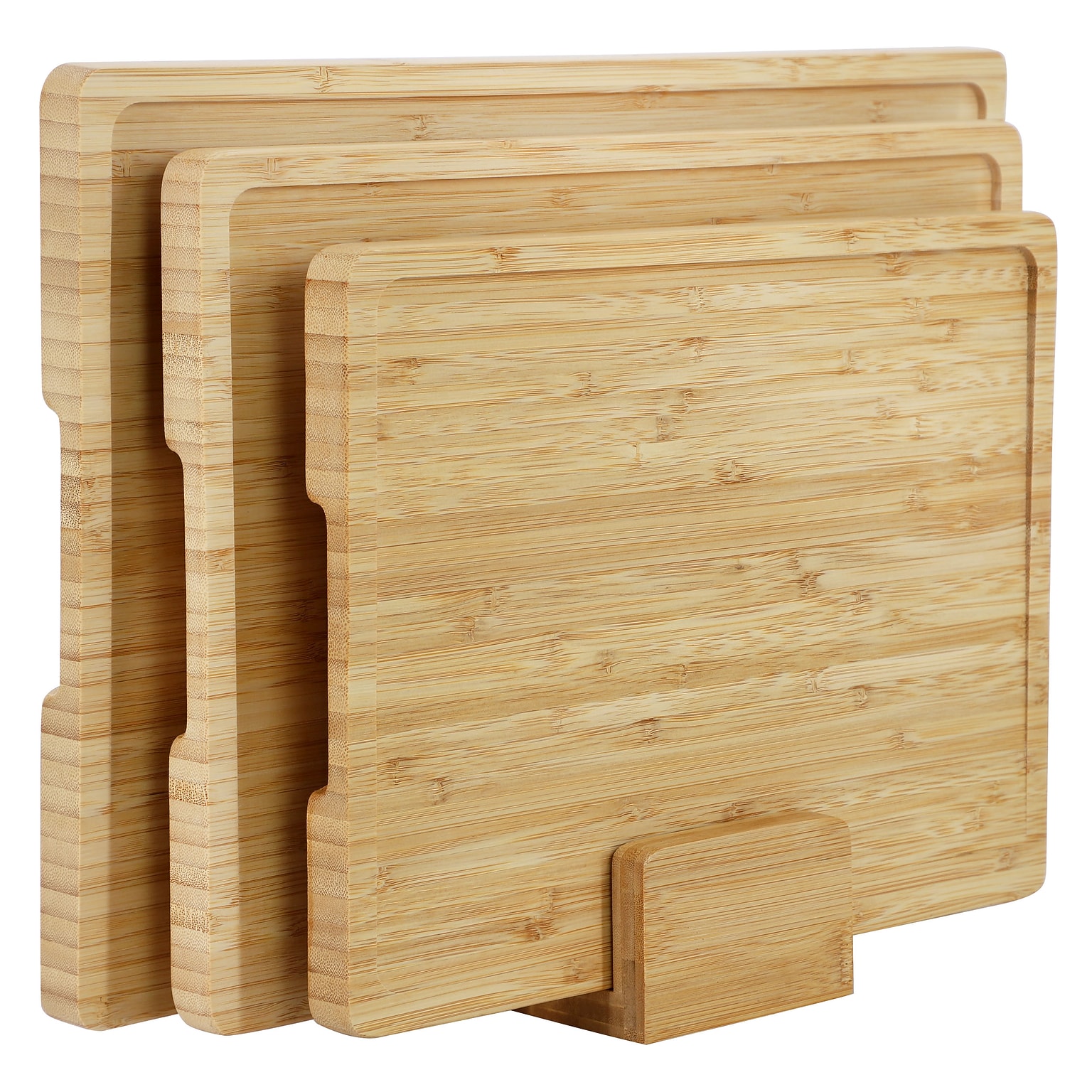 MegaChef  Bamboo Cutting Board Set with Base (935122169M)