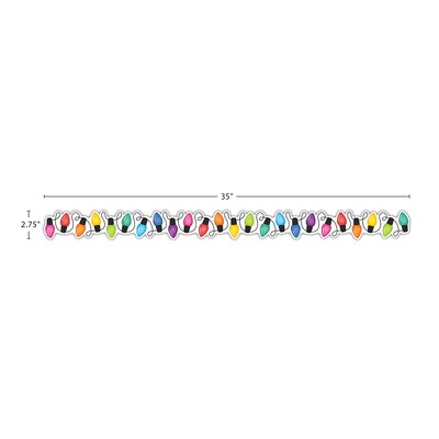 Teacher Created Resources Die-Cut Border Trim, 2.75" x 2.92', Colorful Holiday Lights, 12/Pack, 6 Packs/Bundle (TCR6952-6)