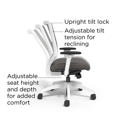 Union & Scale™ Lewis Ergonomic Mesh Back Computer and Desk Chair, Charcoal (UN55655-CC)