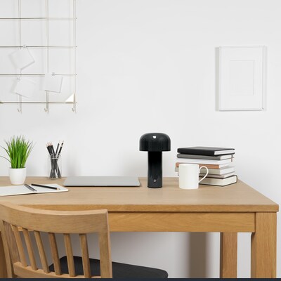 Simple Designs Mushroom Magic LED Table Lamp, Black (LD1070-BLK)