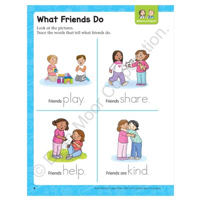 Evan-Moor Making Friends & Social Skills Bundle, Grade PreK Workbook, 2 Books/Set (EMC6277)