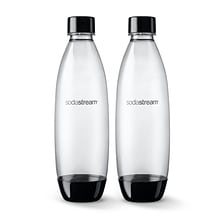 SodaStream Carbonating Bottle Twin Pack, Clear/Black (1042221010)