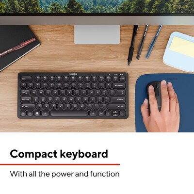 Staples TECH Mini Slim Wireless Keyboard, Black (ST63016)