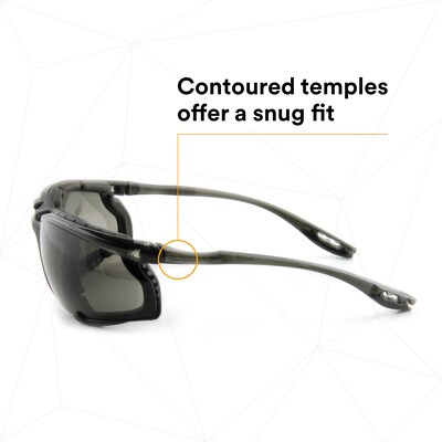 3M Virtua Anti-Fog Safety Glasses, Black Lens, 20/Carton (11873-00000-20)