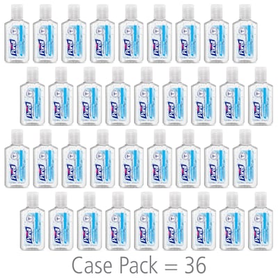 PURELL Advanced Gel Hand Sanitizer, Clean Scent, 1 oz., 36/Carton (3901-36-BWL)