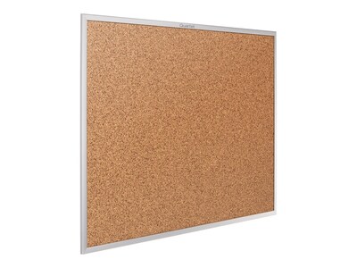 Quartet Standard Cork Bulletin Board, Silver Frame, 5' x 3' (2305)