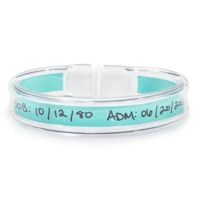 Mabis SoftLink Adult Snap Closure Patient ID Bands, Clear, 50 Bands/Box (D 190)