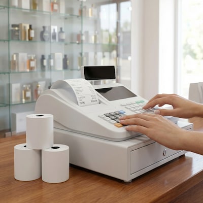 Staples Bond Paper Rolls, 1-Ply, 3" x 128', 10/Pack (18211-CC)