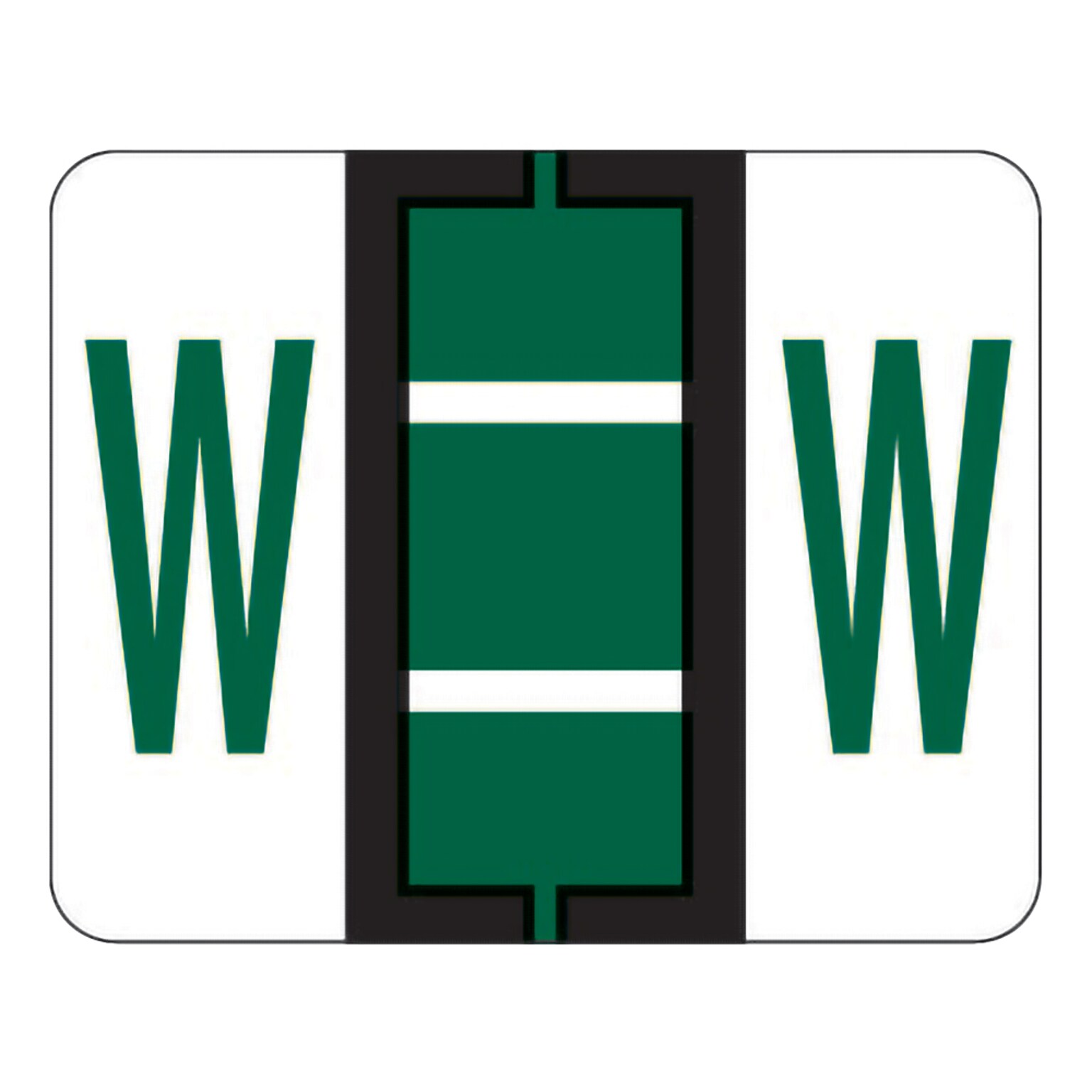 Medical Arts Press® TAB® Products Compatible Alpha Sheet Style Labels; Letter W