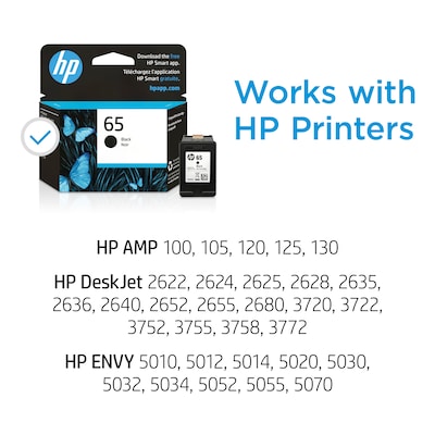 HP 65 Black Standard Yield Ink Cartridge   (N9K02AN#140)