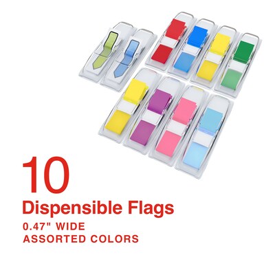 Staples Flags, Assorted Colors, 328 Flags/Pack (ST62861)