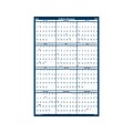 2024 House of Doolittle 24 x 37 Yearly Wet-Erase Wall Calendar, White/Blue (396-24)