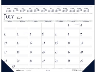 2023-2024 House of Doolittle 22 x 17 Academic Monthly Desk Pad Calendar, Blue (155-24)