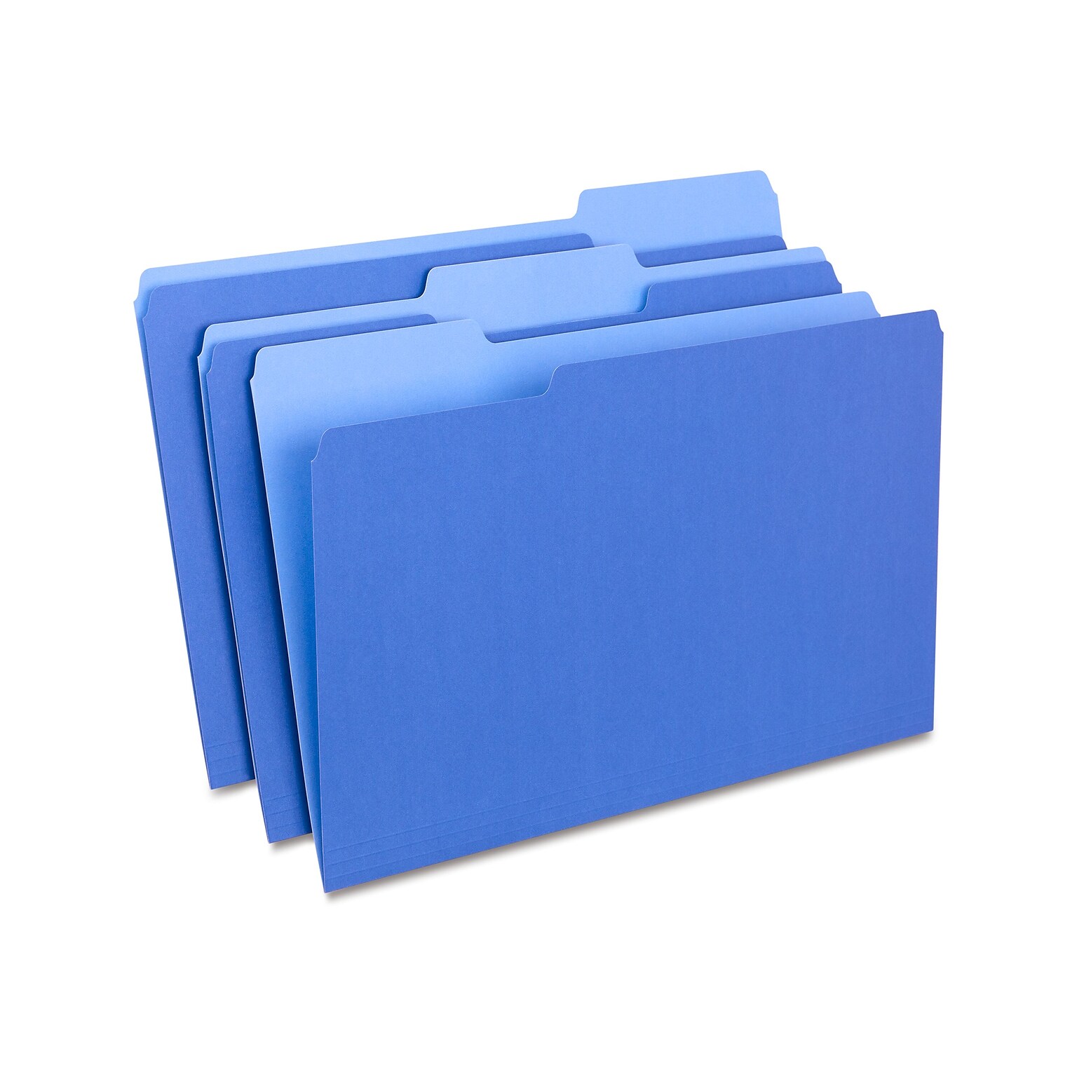 Staples File Folders, 1/3-Cut Tab, Legal Size, Blue, 100/Bo (ST224568-CC)