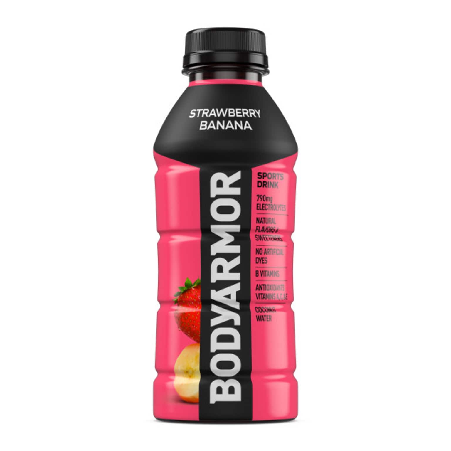 BodyArmor SuperDrink Strawberry Banana Sports Drink, 16 oz. Bottle, 12/Pack (100003-1.4)