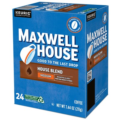 Maxwell House House Blend Coffee Keurig® K-Cup® Pods, Medium Roast, 24/Box (5303)