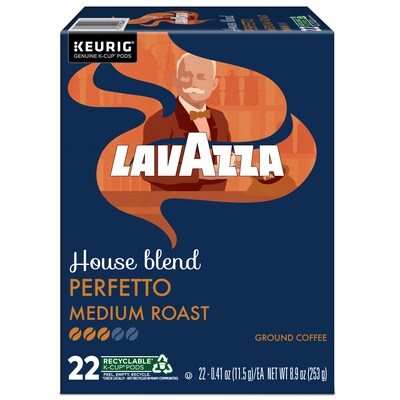 Lavazza House Blend Perfetto Coffee Keurig® K-Cup® Pods, Medium Roast, 88/Carton (5000382580CT)