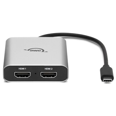 OWC USB-C to Dual HDMI 4K Display Portable Adapter with DisplayLink