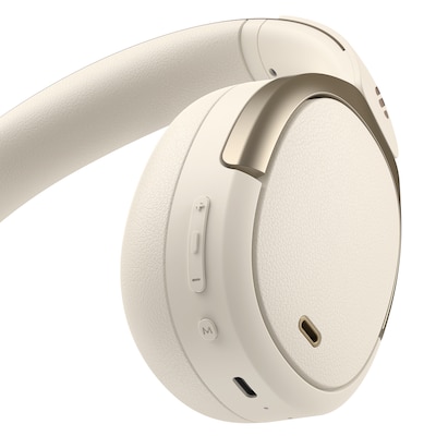 Edifier Wireless Active Noise Canceling Folding Over-Ear Headphones, Bluetooth, Ivory (WH950NB)