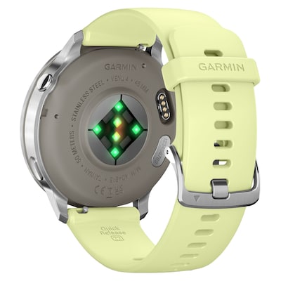 Garmin Venu 4 Fitness Smartwatch, GPS, 45mm, Citron Silicone Band (010-03014-02)