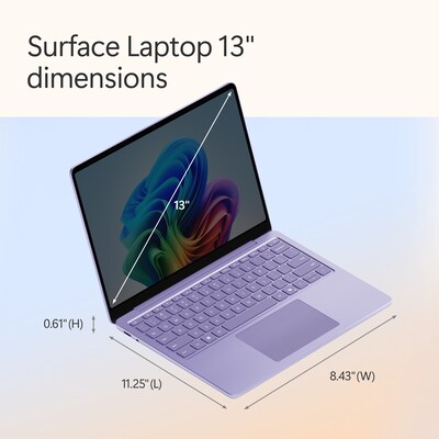 Microsoft Surface 13" Touchscreen Laptop, Copilot+ PC, Snapdragon X Plus, 16GB RAM, 512GB UFS, Windows 11, Violet (EP2-33426)