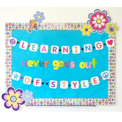 Carson-Dellosa Happily Ever Elementary Retro Remix Jumbo Flower Cutouts (120655)
