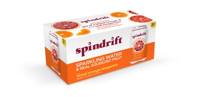 Spindrift Blood Orange Tangerine Flavored Sparkling Seltzer Water, 12 oz., 24 Cans/Carton (SDR14220)