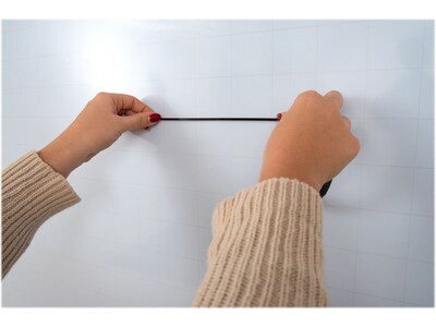 Luxor Dry-Erase Mobile Combination Ghost Grid/Whiteboard, Aluminum Frame, 36" x 48" (MB4836LB)