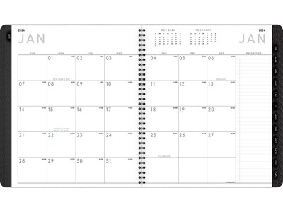 2024 AT-A-GLANCE Contemporary 9" x 11" Monthly Planner, Charcoal (70-260X-45-24)