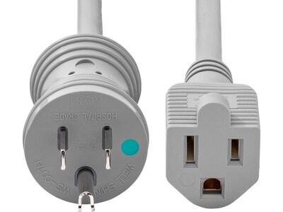 StarTech 6' NEMA 5-15P to NEMA 5-15R Cable, Male to Female, Gray (231B-660H-POWER-CORD)