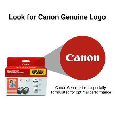 Canon PG-210XL/CL-211XL Black/Tri-Color Standard Yield Ink Cartridge, Bundle, 2/Pack