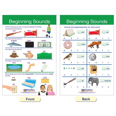 NewPath Learning Decoding & Phonics Bulletin Board Charts, 12 x 18, 8/Set (NP-921501)