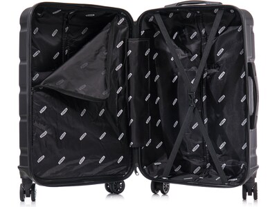 DUKAP Sense 28" Hardside Suitcase, 4-Wheeled Spinner, TSA Checkpoint Friendly, Black (DKSEN00L-BLK)