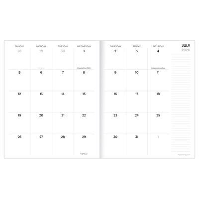 2026-2027 TF Publishing 6.5" x 8" Academic Monthly Planner, Paperboard Cover, Camo (AY27-4200)