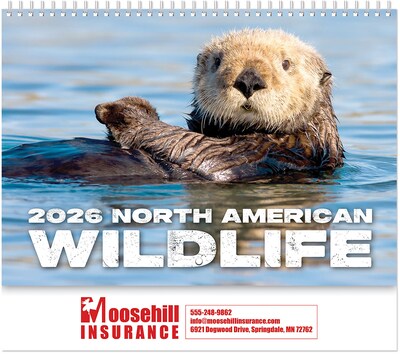 Custom North America Wildlife Spiral Wall Calendar