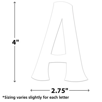 Teacher Created Resources Wild Whimsy 4 Self-Adhesive Letters, White, 222/Pack (TCR9644)