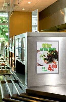 Durable Duraframe Sign Holder, 11" x 17", Wall Mounted, Gray/Silver, 2/Pack (476923)